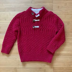 Cat & Jack thick red sweater EUC
